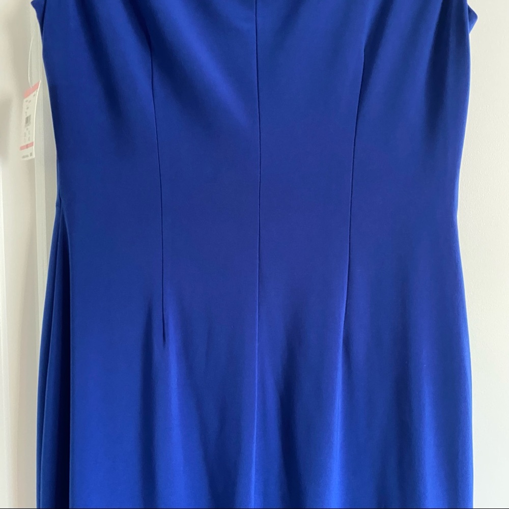 Royal blue draped dress - Picture 8 of 13